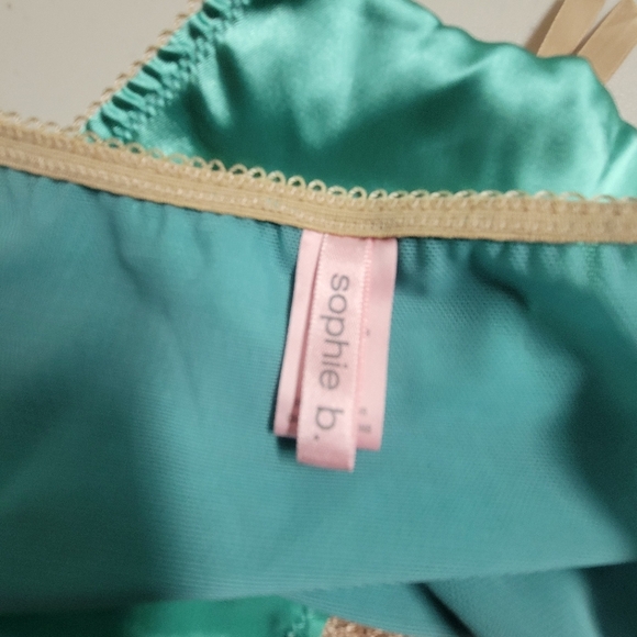 Sophie b NWT satin Lace Bustier Corset And Matching Panty Set. - Picture 8 of 13